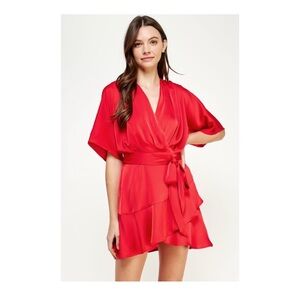 COPY - Satin red dress NWT M